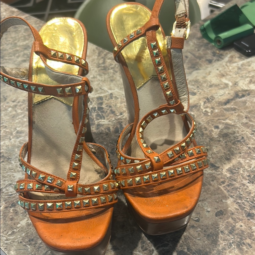 MICHAEL Michael Kors Studded Brown Heels